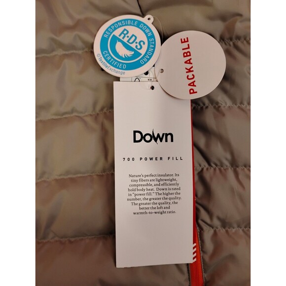 Men's Spyder Zenith Down Jacket Gray Orange Small - Picture 8 of 9